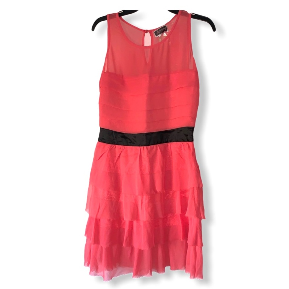 NWT Lipsy London Coral Color Chiffon Dress